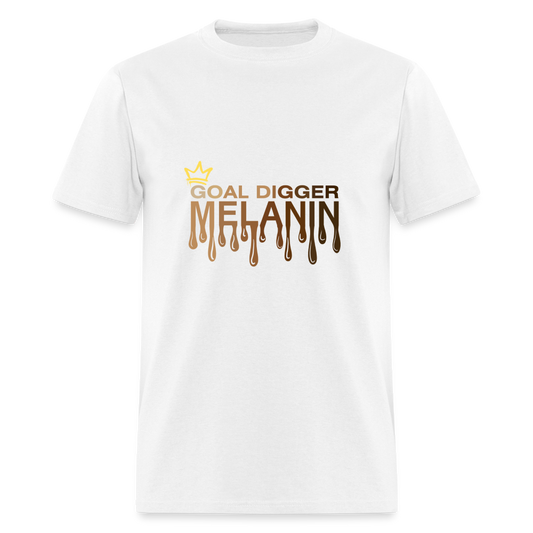 "Melanin Goal Digger" Unisex T-Shirt - white