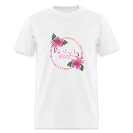 "Lily Ring Goal Digger" Unisex T-Shirt - white