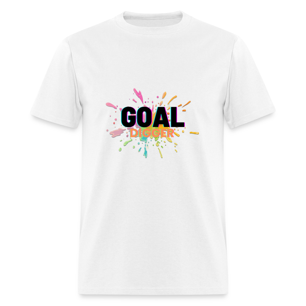 "Goal Digger Splatter" Unisex T-Shirt - white