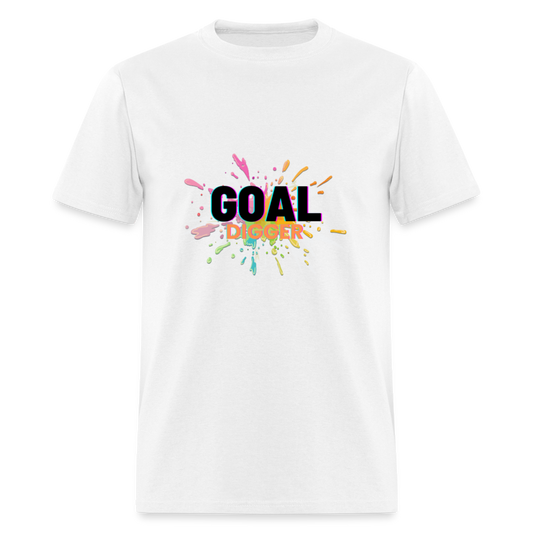 "Goal Digger Splatter" Unisex T-Shirt - white