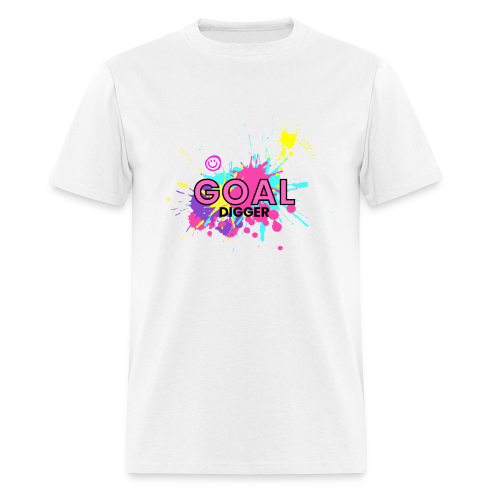 "Goal Digger Splatter" Unisex T-Shirt - white