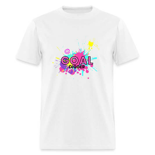 "Goal Digger Splatter" Unisex T-Shirt - white