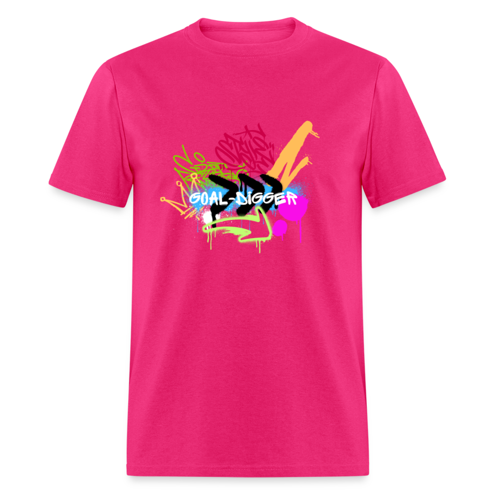 "Goal Digger Graffiti" Unisex T-Shirt - fuchsia