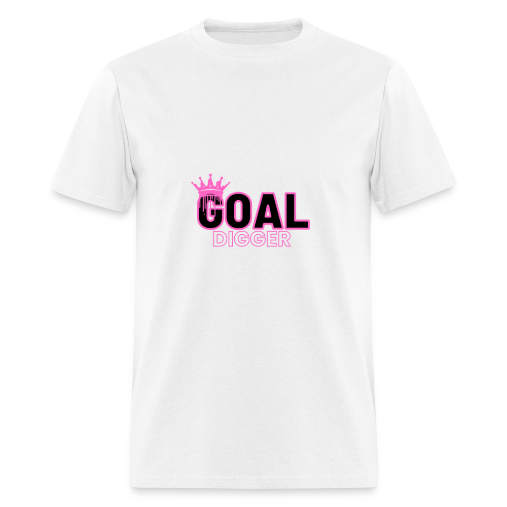 "Crowned Goal Digger" Unisex T-Shirt - white