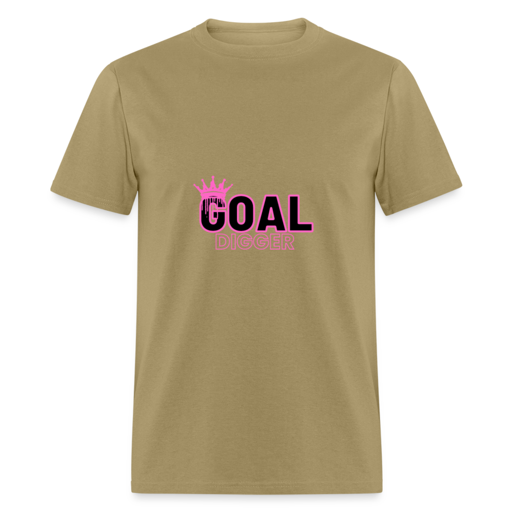 "Crowned Goal Digger" Unisex T-Shirt - khaki