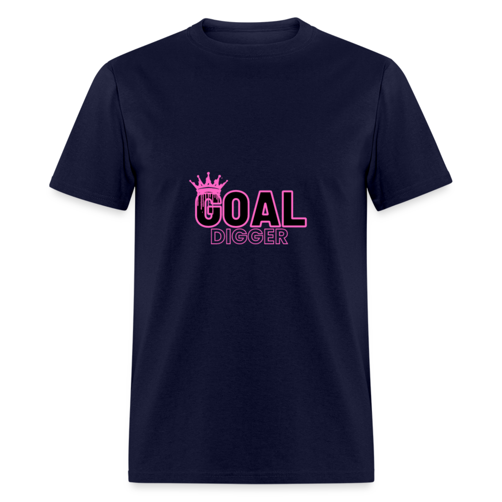 "Crowned Goal Digger" Unisex T-Shirt - navy