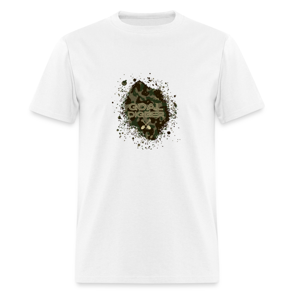 "Goal Digger Camo" Unisex Camouflage T-Shirt - white