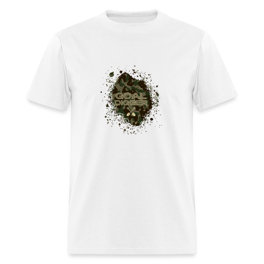 "Goal Digger Camo" Unisex Camouflage T-Shirt - white