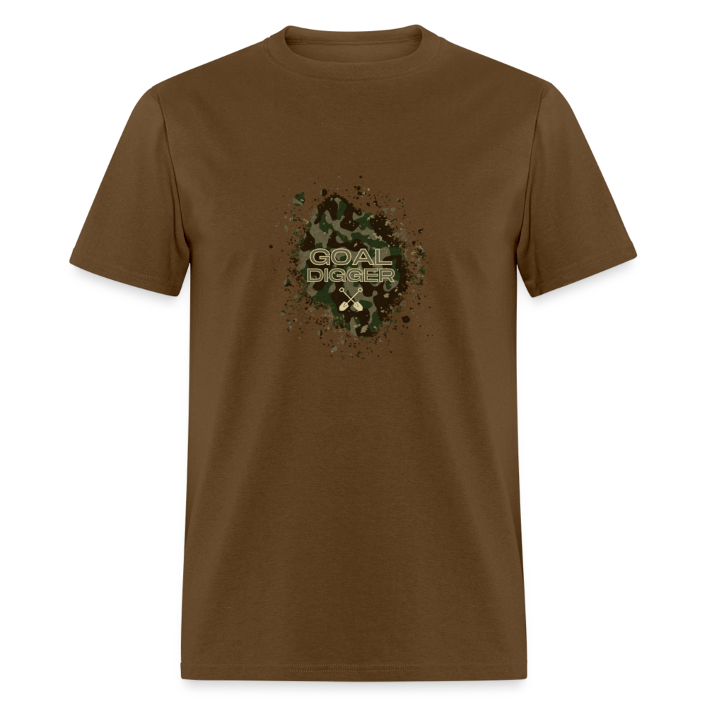 "Goal Digger Camo" Unisex Camouflage T-Shirt - brown