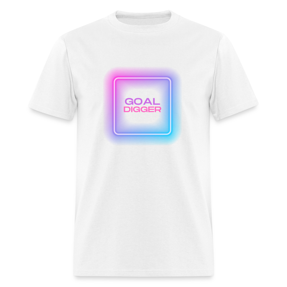 "Goal Digger Neon" Unisex T-Shirt - white