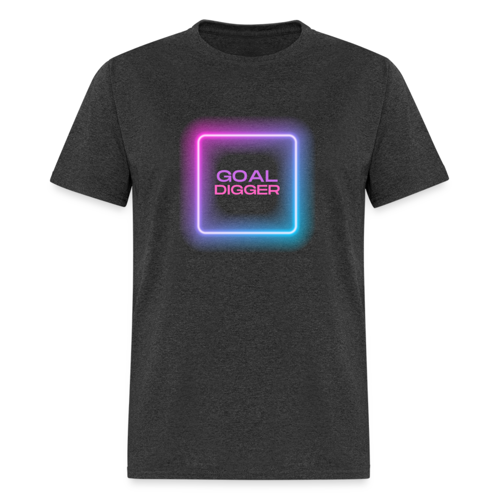 "Goal Digger Neon" Unisex T-Shirt - heather black