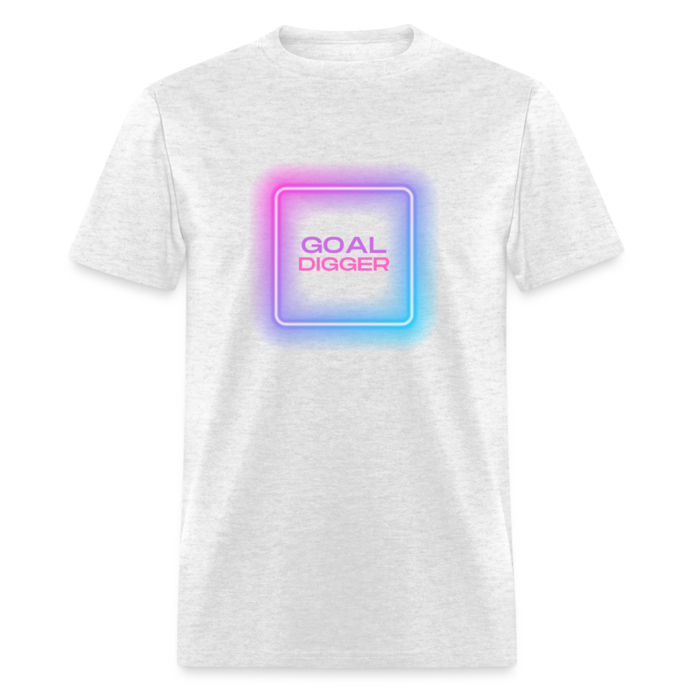 "Goal Digger Neon" Unisex T-Shirt - light heather gray