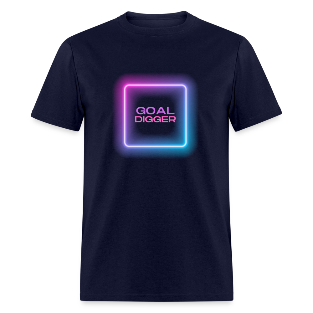 "Goal Digger Neon" Unisex T-Shirt - navy