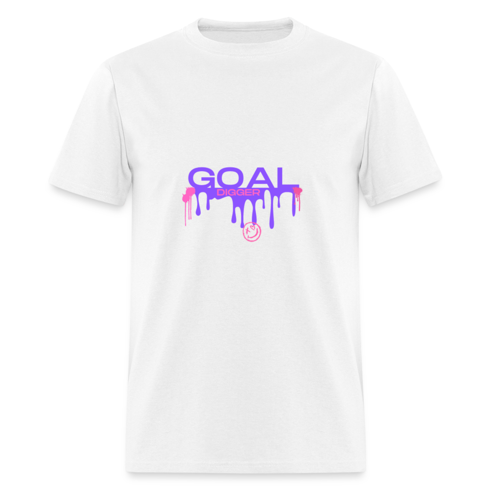 "Goal Digger Abstract" Unisex Hot Pink T-Shirt - white