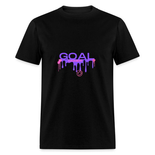 "Goal Digger Abstract" Unisex Hot Pink T-Shirt - black