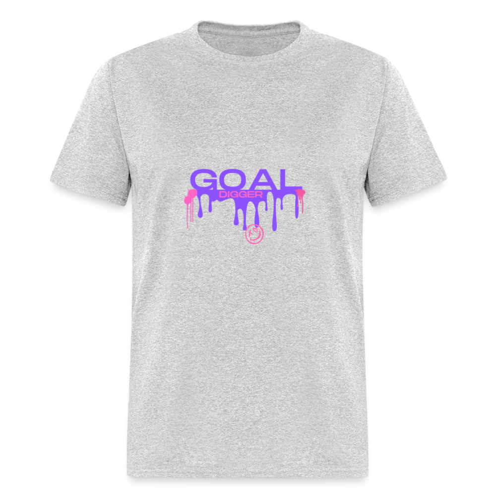 "Goal Digger Abstract" Unisex Hot Pink T-Shirt - heather gray