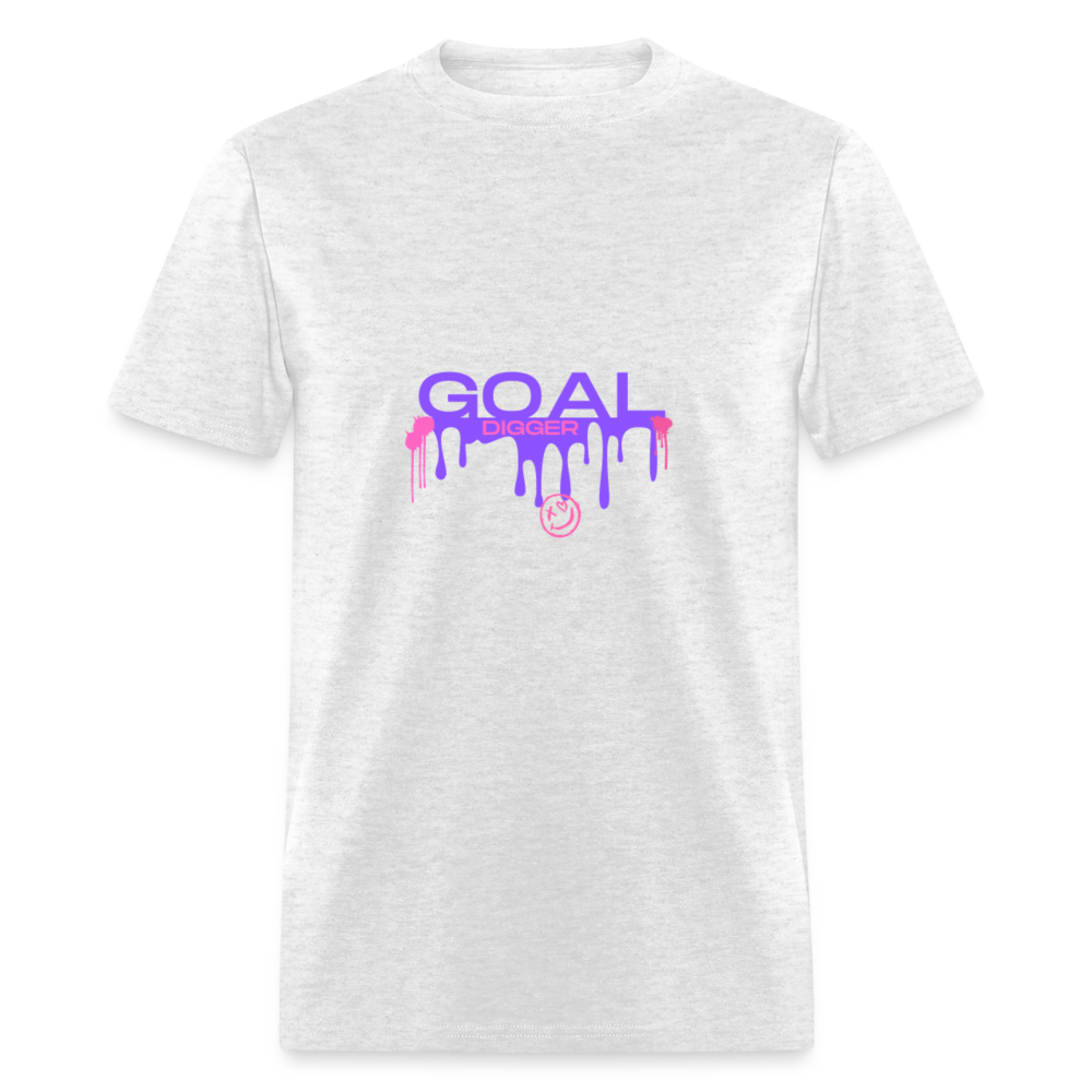 "Goal Digger Abstract" Unisex Hot Pink T-Shirt - light heather gray