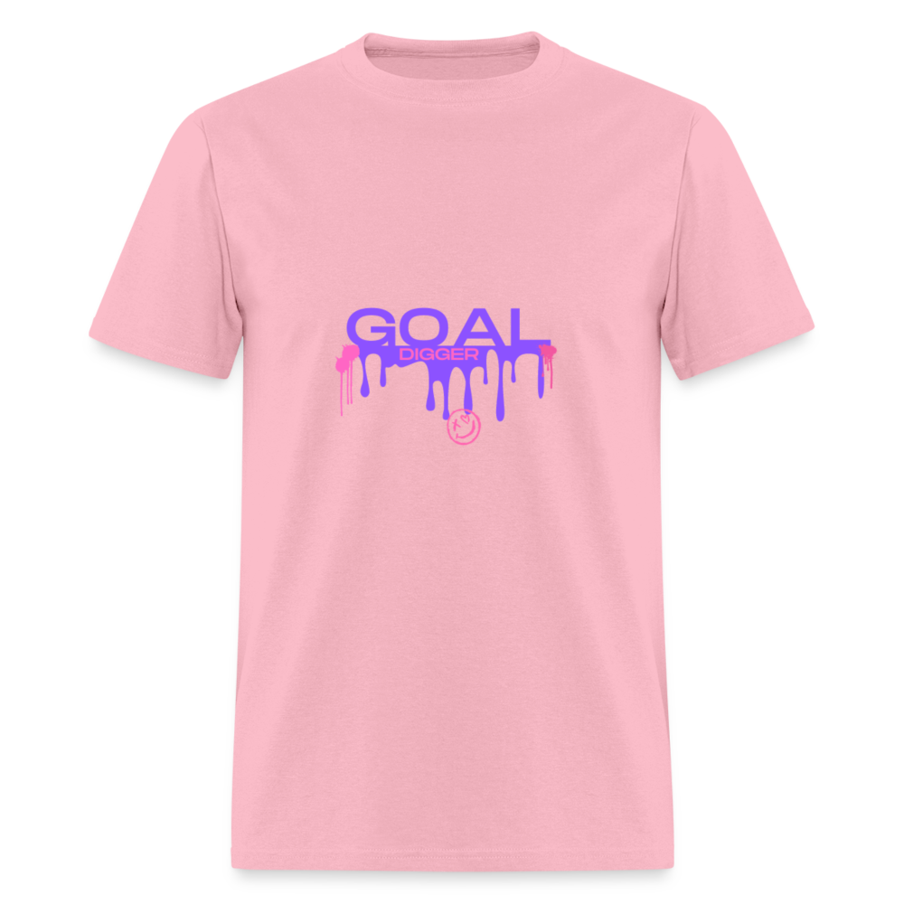 "Goal Digger Abstract" Unisex Hot Pink T-Shirt - pink