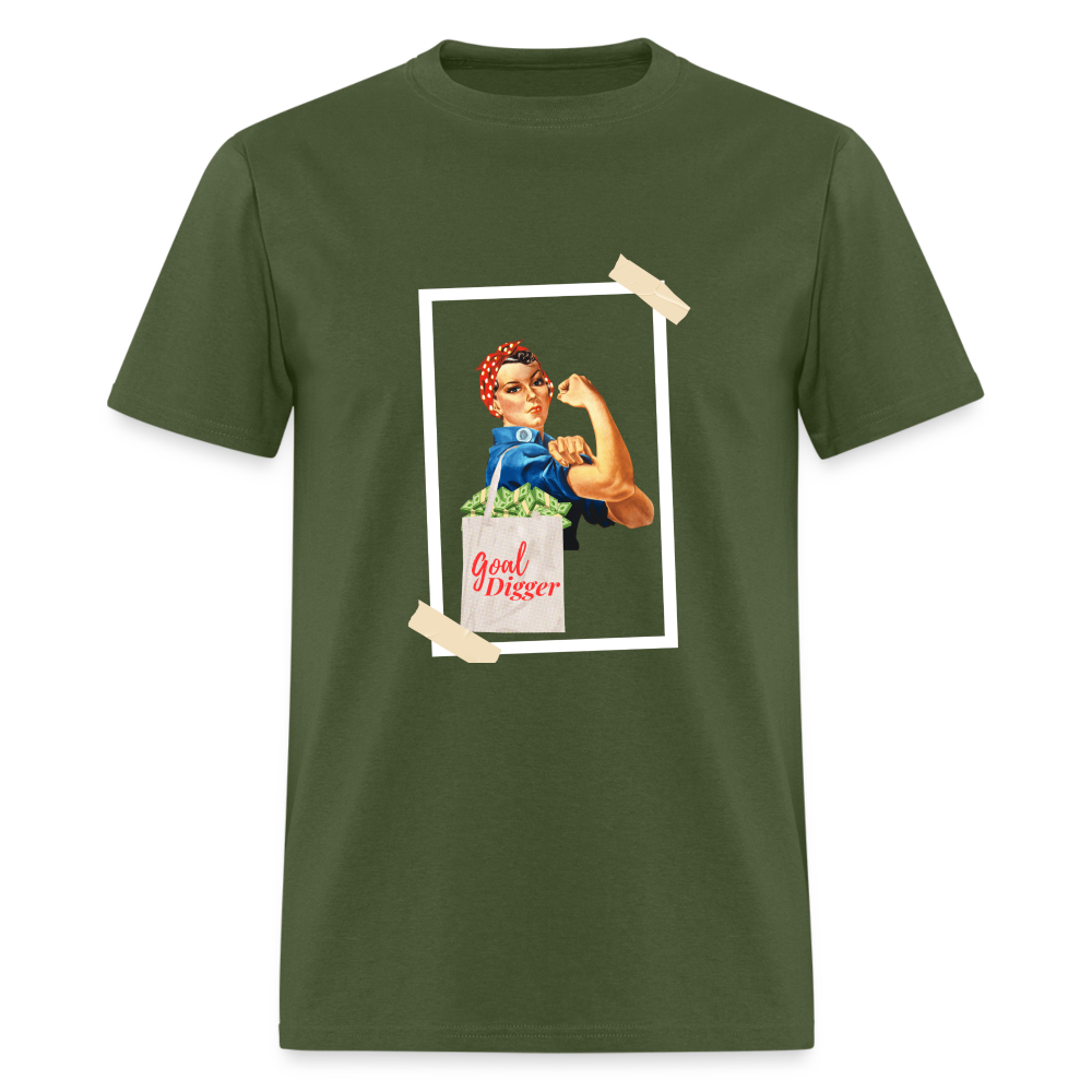 "Goal Digger Rosie" Unisex T-Shirt - military green