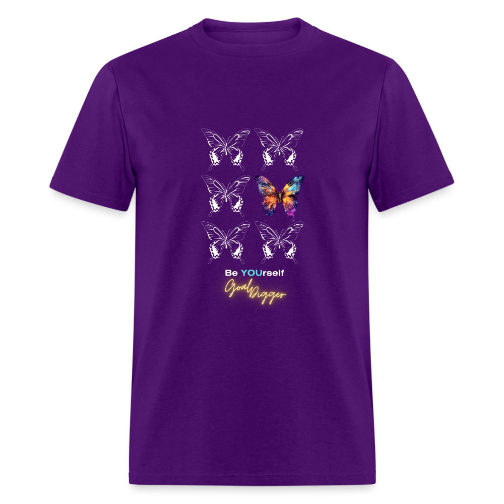 Unique Butterfly: Goal Digger" Unisex T-Shirt - purple