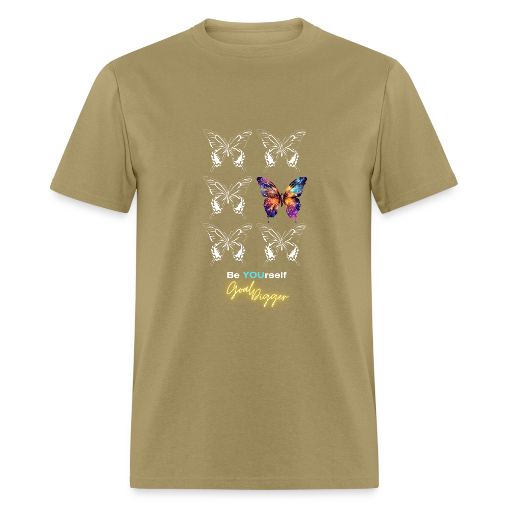 Unique Butterfly: Goal Digger" Unisex T-Shirt - khaki