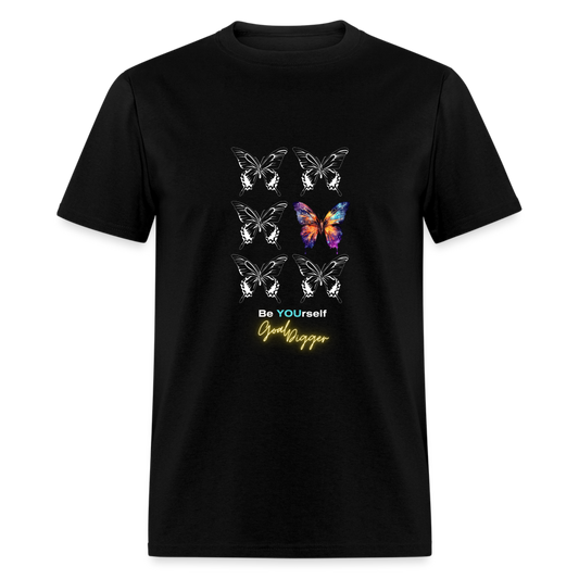 Unique Butterfly: Goal Digger" Unisex T-Shirt - black