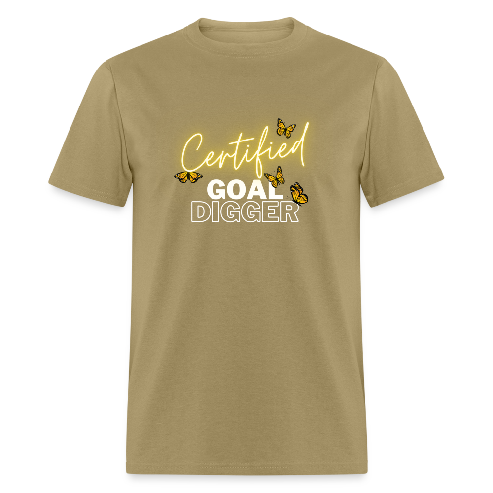 "Certified Goal Digger" Unisex T-Shirt - khaki