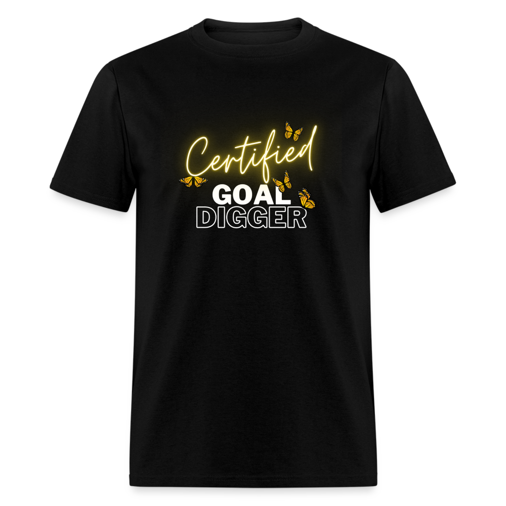 "Certified Goal Digger" Unisex T-Shirt - black